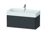 Duravit XViu Waschtisch-Unterschrank XV42370B249 98,4 x 39,7 x 45,4 cm, graphit matt, 1 Auszug, schwarz matt
