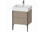 Duravit XViu Waschtisch-Unterschrank XV45340B275 58,4 x 49,3 x 45,4 cm, leinen, 2 Auszüge, schwarz matt