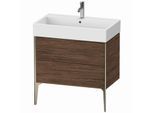 Duravit XViu Waschtisch-Unterschrank XV45360B121 78,4 x 45,4 x 49,3 cm, nussbaum dunkel, 2 Auszüge, champagner matt
