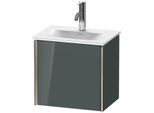 Duravit XViu Waschtisch-Unterschrank XV4030LB138 43x31x39,7cm, 1 Tür, champagner matt, Tür links, dolomiti grey hochglanz