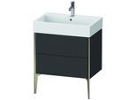 Duravit XViu Waschtisch-Unterschrank XV45350B180 68,4 x 49,3 x 45,4 cm, graphit supermatt, 2 Auszüge, champagner matt
