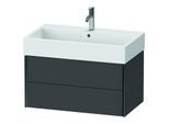 Duravit XViu Waschtisch-Unterschrank XV43360B249 78,4 x 39,7 x 45,4 cm, graphit matt, 2 Schubkästen, schwarz matt