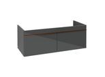 Villeroy und Boch Venticello Waschtisch-Unterschrank A93805RA 115,3 x 42 x 50,2 cm, Griff Copper, Glass Glossy Grey