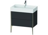 Duravit XViu Waschtisch-Unterschrank XV45360B180 78,4 x 49,3 x 45,4 cm, graphit supermatt, 2 Auszüge, champagner matt