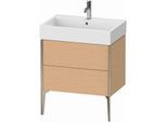 Duravit XViu Waschtisch-Unterschrank XV45350B112 68,4 x 49,3 x 45,4 cm, eiche gebürstet, 2 Auszüge, champagner matt