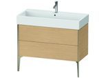 Duravit XViu Waschtisch-Unterschrank XV45370B130 98,4 x 49,3 x 45,4 cm, Eiche natur, 2 Auszüge, champagner matt