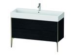 Duravit XViu Waschtisch-Unterschrank XV45380B116 118,4 x 49,3 x 45,4 cm, Eiche schwarz, 2 Auszüge, champagner matt