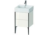 Duravit XViu Waschtisch-Unterschrank XV45330B285 48,4 x 49,3 x 45,4 cm, weiß hochglanz, 2 Auszüge, schwarz matt