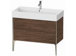 Duravit XViu Waschtisch-Unterschrank XV45370B121 98,4 x 45,4 x 49,3 cm, nussbaum dunkel, 2 Auszüge, champagner matt