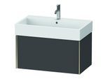 Duravit XViu Waschtisch-Unterschrank XV42360B149 78,4 x 39,7 x 45,4 cm, graphit matt, 1 Auszug, champagner matt