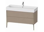 Duravit XViu Waschtisch-Unterschrank XV45380B175 118,4 x 49,3 x 45,4 cm, leinen, 2 Auszüge, champagner matt