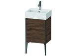 Duravit XViu Waschtisch-Unterschrank XV4531RB221 43,4x33,4x49,3cm, schwarz matt, Tür rechts, nussbaum dunkel
