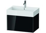 Duravit XViu Waschtisch-Unterschrank XV42350B240 68,4 x 39,7 x 45,4 cm, schwarz hochglanz, 1 Auszug, schwarz matt