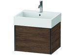 Duravit XViu Waschtisch-Unterschrank XV42340B221 58,4 x 39,7 x 45,4 cm, nussbaum dunkel, 1 Auszug, schwarz matt