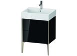 Duravit XViu Waschtisch-Unterschrank XV45340B140 58,4 x 49,3 x 45,4 cm, schwarz hochglanz, 2 Auszüge, champagner matt
