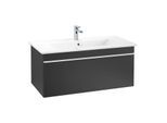 Villeroy und Boch Venticello Waschtisch-Unterschrank A93502PD 95,3 x 42 x 50,2 cm, Griff White, Black Matt Lacquer