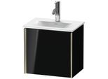 Duravit XViu Waschtisch-Unterschrank XV4030RB140 43x31x39,7cm, 1 Tür, champagner matt, Tür rechts, schwarz hochglanz