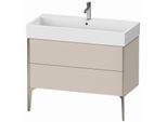 Duravit XViu Waschtisch-Unterschrank XV45370B191 98,4 x 49,3 x 45,4 cm, taupe matt, 2 Auszüge, champagner matt