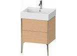 Duravit XViu Waschtisch-Unterschrank XV45340B112 58,4 x 49,3 x 45,4 cm, eiche gebürstet, 2 Auszüge, champagner matt