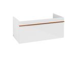 Villeroy und Boch Venticello Waschtisch-Unterschrank A93505DH 95,3 x 42 x 50,2 cm, Griff Copper, Glossy White