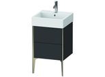Duravit XViu Waschtisch-Unterschrank XV45330B180 48,4 x 49,3 x 45,4 cm, graphit supermatt, 2 Auszüge, champagner matt