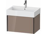 Duravit XViu Waschtisch-Unterschrank XV42350B286 68,4 x 39,7 x 45,4 cm, cappucino hochglanz, 1 Auszug, schwarz matt