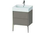 Duravit XViu Waschtisch-Unterschrank XV45340B143 58,4 x 49,3 x 45,4 cm, basalt matt, 2 Auszüge, champagner matt