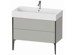 Duravit XViu Waschtisch-Unterschrank XV45370B207 98,4 x 49,3 x 45,4 cm, betongrau matt, 2 Auszüge, schwarz matt