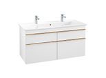 Villeroy und Boch Venticello Waschtisch-Unterschrank A92905MS 115,3 x 59 x 50,2 cm, Griff Copper, White Matt