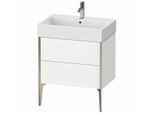 Duravit XViu Waschtisch-Unterschrank XV45350B118 68,4 x 49,3 x 45,4 cm, weiß matt, 2 Auszüge, champagner matt
