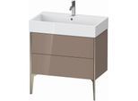 Duravit XViu Waschtisch-Unterschrank XV45360B186 78,4 x 49,3 x 45,4 cm, cappucino hochglanz, 2 Auszüge, champagner matt