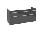 Villeroy und Boch Venticello Waschtisch-Unterschrank A93002RA 125,3 x 59 x 50,2 cm, Griff White, Glass Glossy Grey