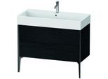 Duravit XViu Waschtisch-Unterschrank XV45370B216 98,4 x 49,3 x 45,4 cm, Eiche schwarz, 2 Auszüge, schwarz matt
