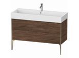 Duravit XViu Waschtisch-Unterschrank XV45380B121 118,4 x 45,4 x 49,3 cm, nussbaum dunkel, 2 Auszüge, champagner matt
