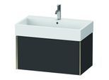 Duravit XViu Waschtisch-Unterschrank XV42360B180 78,4 x 39,7 x 45,4 cm, graphit supermatt, 1 Auszug, champagner matt