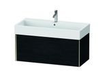 Duravit XViu Waschtisch-Unterschrank XV42370B116 98,4 x 39,7 x 45,4 cm, Eiche schwarz, 1 Auszug, champagner matt