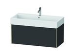 Duravit XViu Waschtisch-Unterschrank XV42370B180 98,4 x 39,7 x 45,4 cm, graphit supermatt, 1 Auszug, champagner matt
