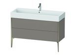 Duravit XViu Waschtisch-Unterschrank XV45380B143 118,4 x 49,3 x 45,4 cm, basalt matt, 2 Auszüge, champagner matt