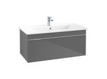 Villeroy und Boch Venticello Waschtisch-Unterschrank A93501FP 95,3 x 42 x 50,2 cm, Griff Chrom, Glossy Grey