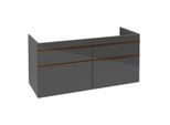 Villeroy und Boch Venticello Waschtisch-Unterschrank A93005FP 125,3 x 59 x 50,2 cm, Griff Copper, Glossy Grey
