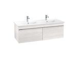 Villeroy und Boch Venticello Waschtisch-Unterschrank A93901E8 125,3 x 42 x 50,2 cm, Griff Chrom, White Wood