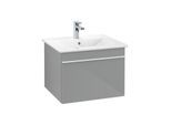 Villeroy und Boch Venticello Waschtisch-Unterschrank A93202RA 55,3 x 42 x 50,2 cm, Griff White, Glass Glossy Grey