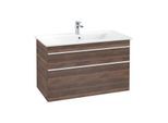 Villeroy und Boch Venticello Waschtisch-Unterschrank A92602VH 95,3 x 59 x 50,2 cm, Becken mittig, Griff White, arizona oak