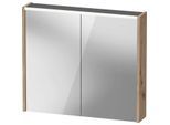 Duravit D-Code Spiegelschrank Verspiegelt DC7106055552000 800x700x148, Eiche Marmoriert Matt, Steckdose J, LED Beleuchtung