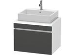 Duravit DuraStyle Waschtisch-Unterschrank DS531104918 70 x 54,8 cm, graphit matt/weiß matt, für Konsole, 1 Auszug