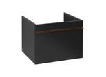 Villeroy und Boch Venticello Waschtisch-Unterschrank A93205PD 55,3 x 42 x 50,2 cm, Griff Copper, Black Matt Lacquer