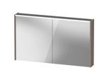 Duravit D-Code Spiegelschrank Verspiegelt DC7108043432000 1200x700x148, Basalt Matt, Steckdose J, LED Beleuchtung