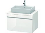 Duravit DuraStyle Waschtisch-Unterschrank DS531202222 80 x 54,8 cm, weiß hochglanz, für Konsole, 1 Auszug