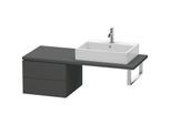 Duravit L-Cube Unterschrank LC583704949 52 x 54,7 cm, graphit matt, für Konsole, 2 Schubkästen