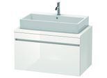 Duravit DuraStyle Waschtisch-Unterschrank DS531302243 90 x 54,8 cm, weiß hochglanz/basalt matt, für Konsole, 1 Auszug